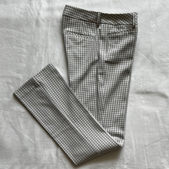EXPRESS Columnist Gray & White Gingham Dress Pants Size 2R - Picture 2 of 8